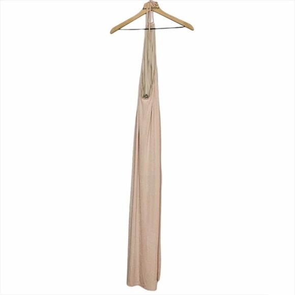 #24 Show Me your Mumu | NWT Pink Nude Metallic Casino Maxi Formal Dress Sz Small - Picture 7 of 10